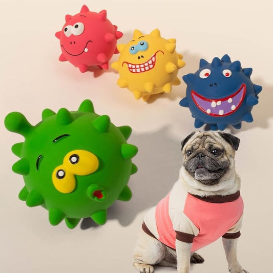 Natural Latex Rubber Squeaky Ball Toy